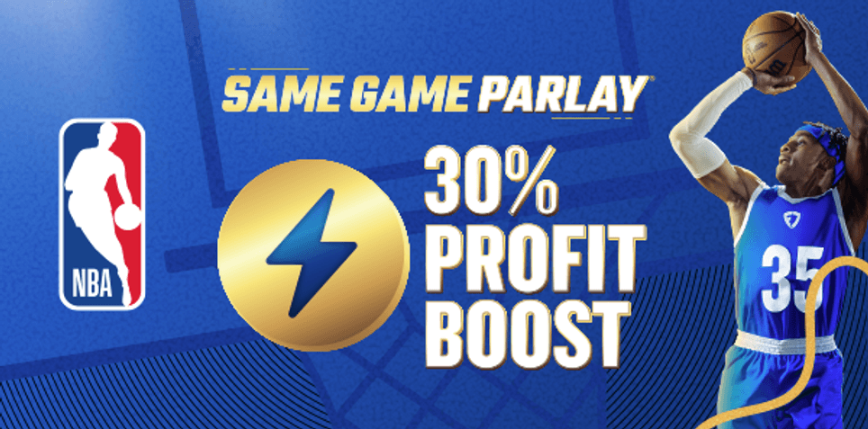 FanDuel NBA Promo: 30% Profit Boost for Same Game Parlay on Play-In Tournament 4/19/24