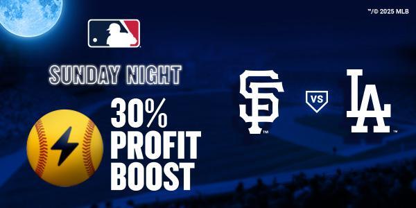 MLB Sunday Night 30% Live Profit Boost