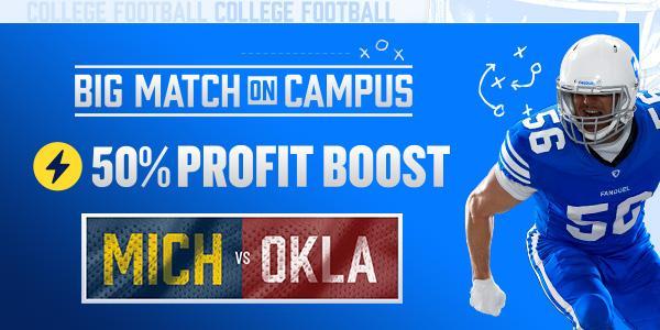 College Football BMOC 50% PBT - Michigan @ Oklahoma