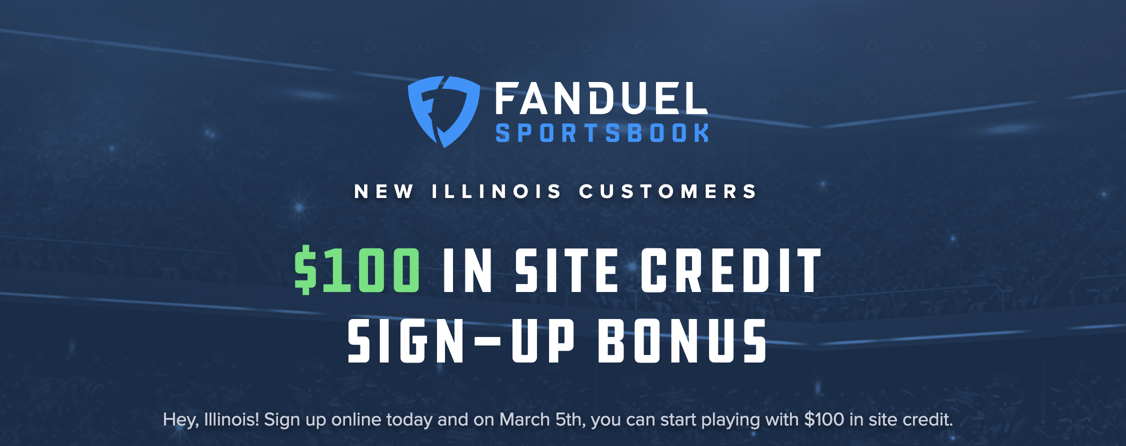 FanDuel Sportsbook Offering Free $100 Pre-Launch Bonus For Illinois Users Ahead of March 5 Debut