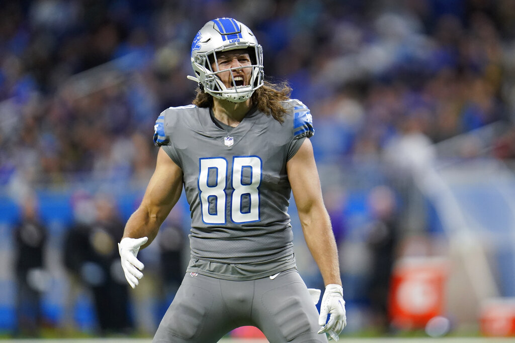 Hockenson, Kelce lead Week 8 fantasy football tight end rankings 