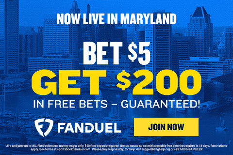 FanDuel Sportsbook Now Live in Maryland: Bet $5, Get $200 Guaranteed