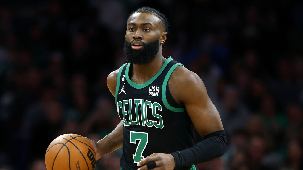 Why does Jaylen Brown wear a mask?