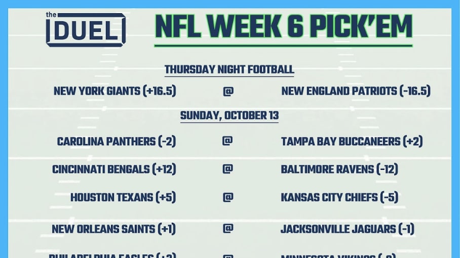 week 6 pick em