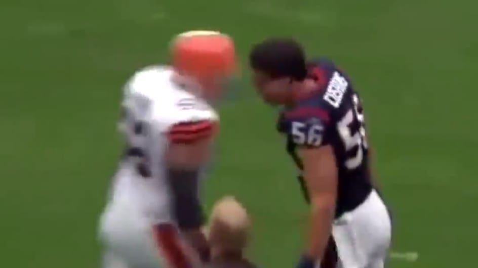 VIDEO: Remembering When Brian Cushing Headbutted a Browns Player Without His Helmet
